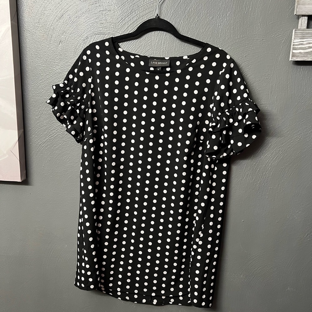 Lane Bryant Polka Dot Blouse‎